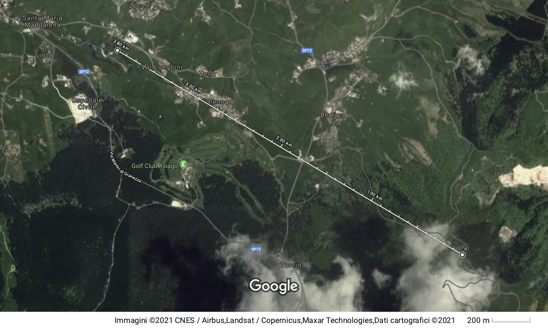 L’altopiano di Asiago: i due telescopi usati nell’esperimento